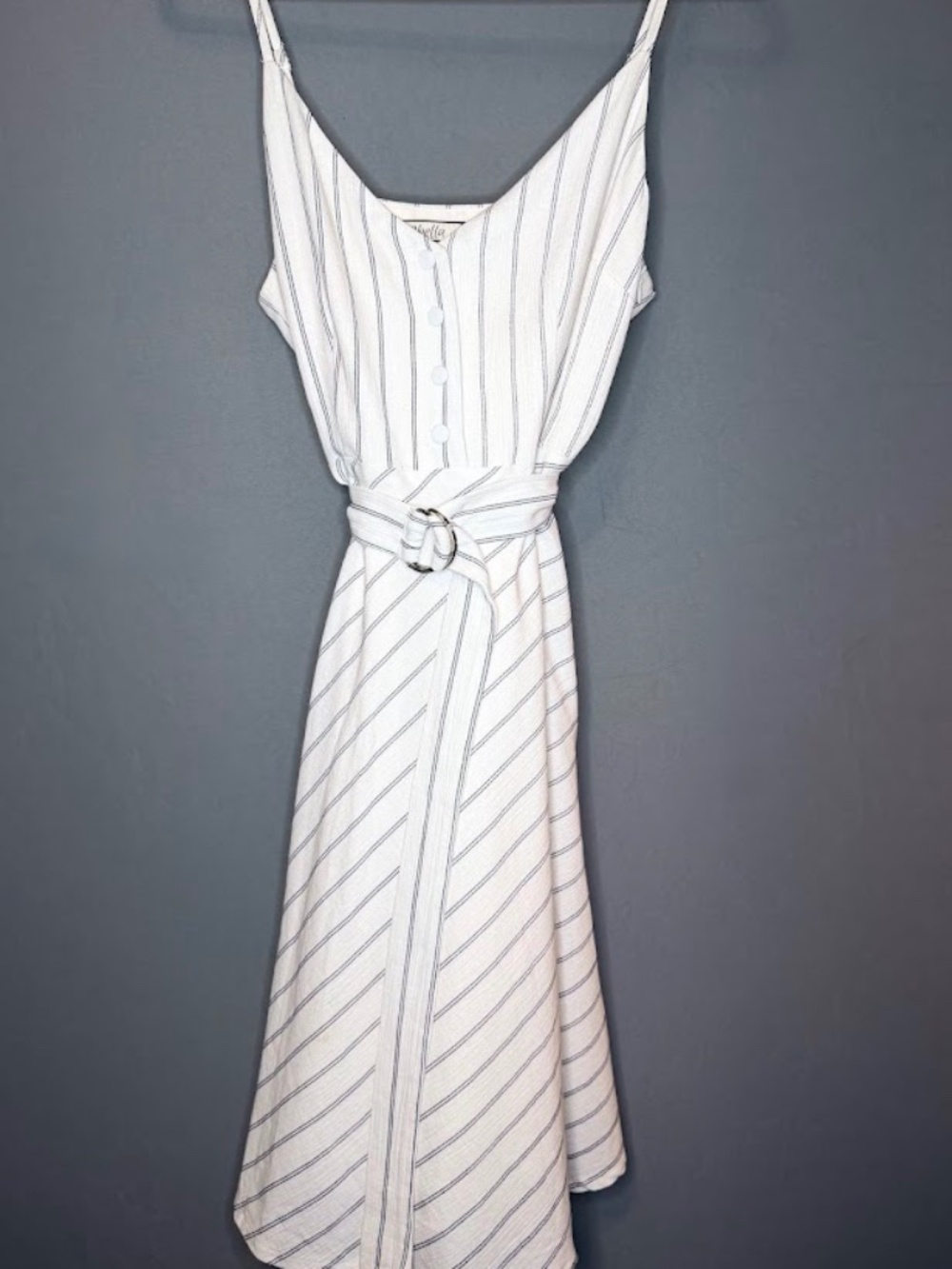 2bella White Pinstripe Midi Dress Women’s Medium